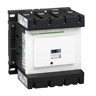 Schneider Electric Contactor, 110 V ac Coil, 4-Pole, 200 A, 4NO