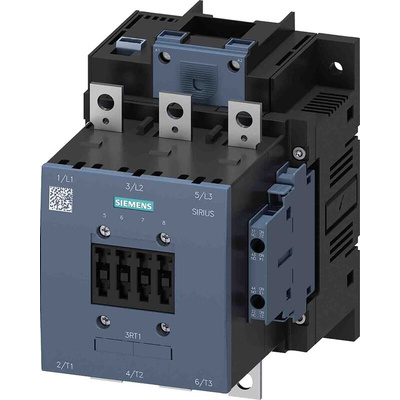 Siemens Contactor, 277 V Coil, 3-Pole, 185 A, 90 kW, 2NO + 2NC