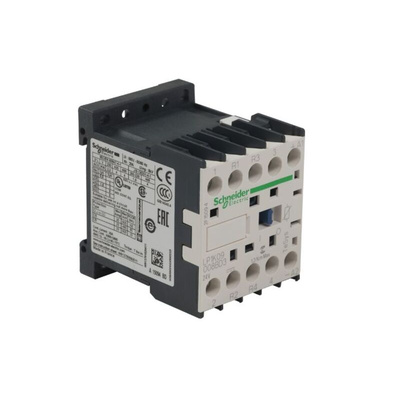 Schneider Electric Contactor, 24 V Coil, 4-Pole, 20 A, 2NO + 2NC