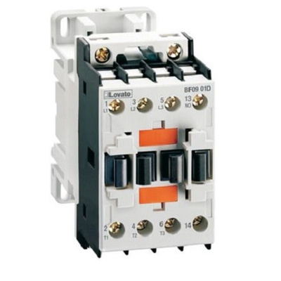 Lovato Contactor, 24 V dc Coil, 3-Pole, 9 A, 7.5 kW, 1NO