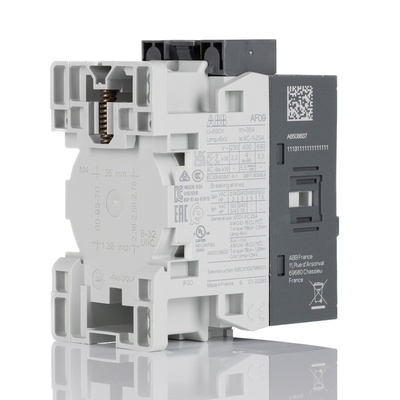 ABB Contactor, 250 → 500 V Coil, 3-Pole, 25 A, 5.5 kW, 3NO+1NC