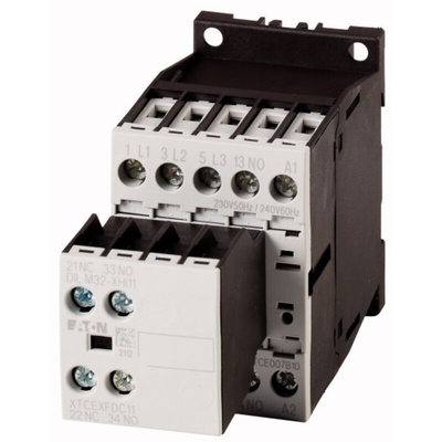 Eaton DILM Series Contactor, 220 V ac, 230 V dc Coil, 4-Pole, 14 kW, 1N/O