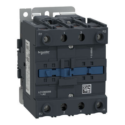 Schneider Electric LC1D Series Contactor, 4-Pole, 80 A, 1 NO + 1 NC