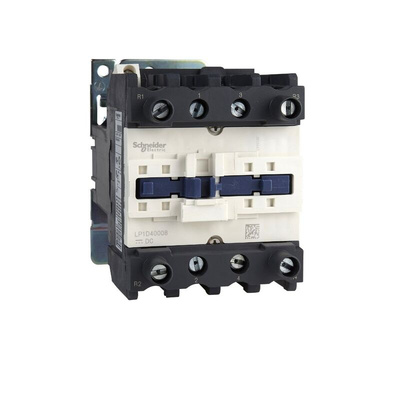 Schneider Electric LP1D Series Contactor, 4-Pole, 60 A, 1 NO + 1 NC