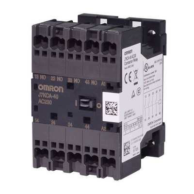Omron J7KCA Series Contactor Relay, 24 V dc Coil, 4-Pole, 6 A, 1NC, 3NO