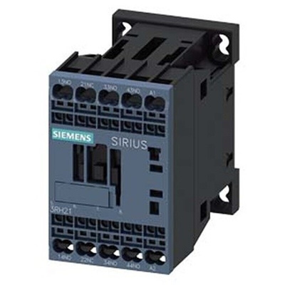 Siemens 3RH2 Series Contactor Relay, 48 V ac Coil, 4-Pole, 10 A, 3NO + 1NC, 690 V ac