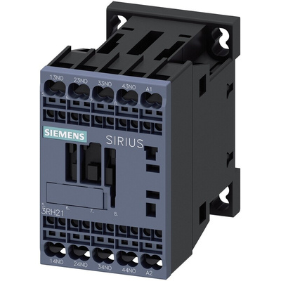 Siemens 3RH2 Series Contactor Relay, 230 V ac Coil, 4-Pole, 10 A, 4NO, 690 V ac