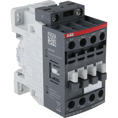 ABB AF Series Contactor, 230 V ac Coil, 3-Pole, 30 A, 7.5 kW, 3NO, 690 V ac