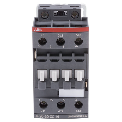 ABB AF Series Contactor, 250 → 500 V ac/dc Coil, 3-Pole, 17 A, 11 kW, 3NO, 690 V ac