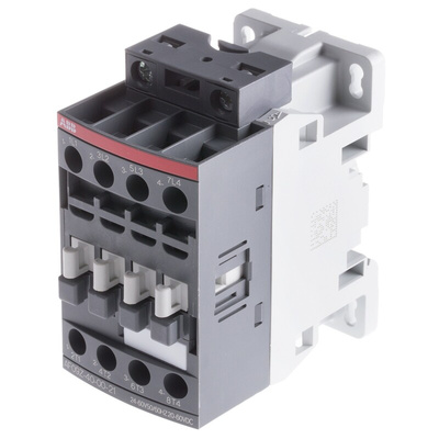 ABB AF Series Contactor, 24 V ac/dc Coil, 4-Pole, 7 A, 4 kW, 4NO, 690 V ac