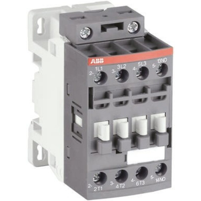 ABB AF Series Contactor, 12 → 20 V dc Coil, 3-Pole, 7 A, 4 kW, 3NO, 690 V ac