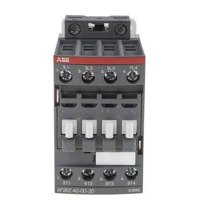 ABB AF Series Contactor, 12 V dc Coil, 4-Pole, 45 A, 11 kW, 4NO, 690 V ac
