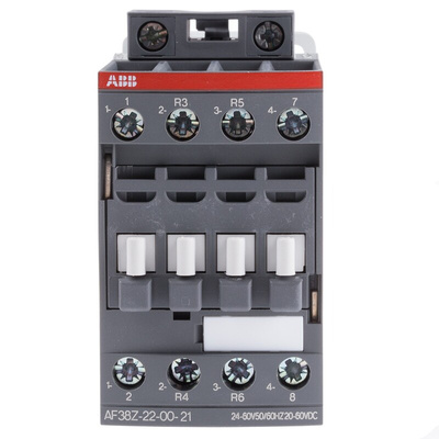 ABB AF Series Contactor, 24 V ac/dc Coil, 4-Pole, 55 A, 18.5 kW, 2NO + 2NC, 690 V ac