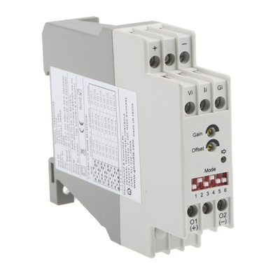 GIC Signal Conditioner, 0 → 10 V dc, 0 → 20 mA, 2 → 10 V dc, 4 → 20 mA Input, 0 → 10