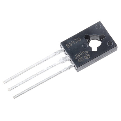 STMicroelectronics BD438 PNP Transistor, -4 A, -45 V, 3-Pin SOT-32