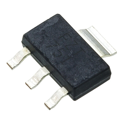 Diodes Inc FZT751TA PNP Transistor, -3 A, -60 V, 3 + Tab-Pin SOT-223