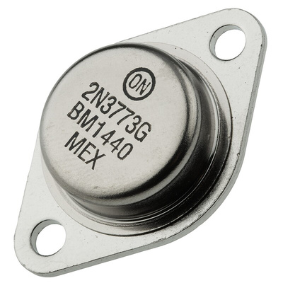 onsemi 2N3773G NPN Transistor, 16 A, 140 V, 3-Pin TO-204