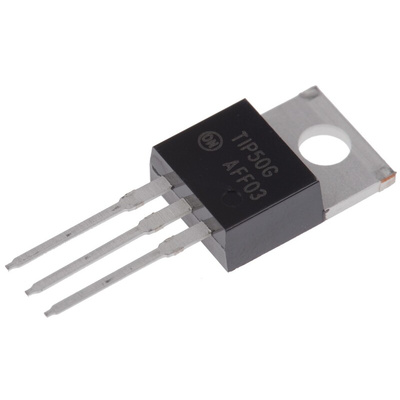 onsemi TIP50G NPN Transistor, 1 A, 400 V, 3-Pin TO-220AB