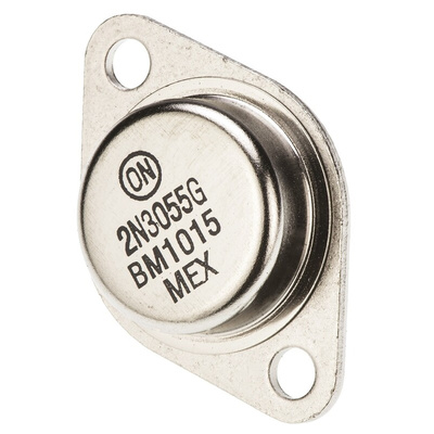 onsemi 2N3055G NPN Transistor, 15 A, 60 V, 3-Pin TO-204