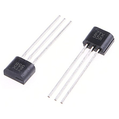 Diodes Inc ZTX558 PNP Transistor, -200 mA, -400 V, 3-Pin TO-92