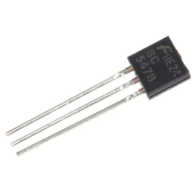 onsemi BC547B NPN Transistor, 100 mA, 45 V, 3-Pin TO-92