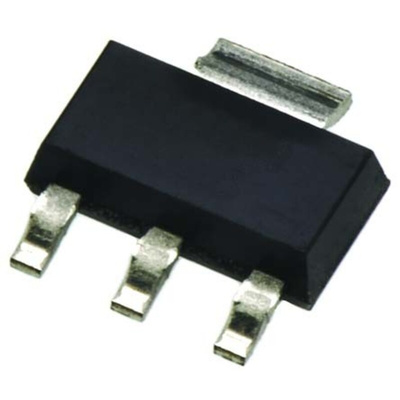 onsemi BCP69T1G PNP Transistor, -1 A, -20 V, 3 + Tab-Pin SOT-223