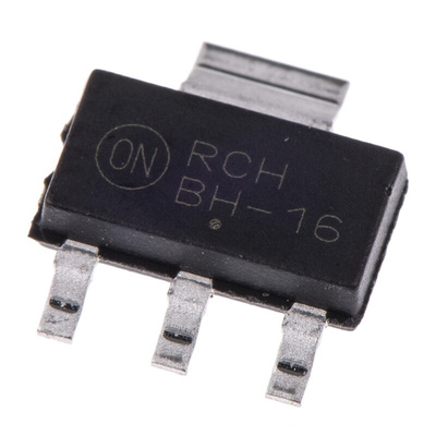 onsemi BCP56-16T1G NPN Transistor, 1 A, 80 V, 3 + Tab-Pin SOT-223