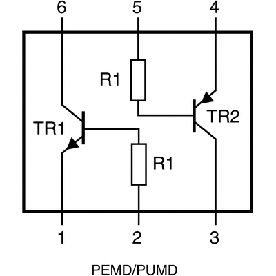 Nexperia PUMD13,115 Dual NPN/PNP Digital Transistor, 100 mA, 50 V, 6-Pin SOT-363