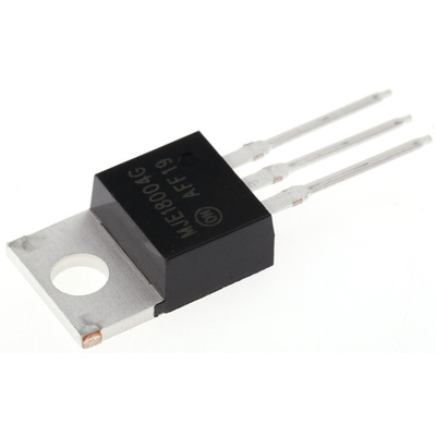 onsemi MJE18004G NPN Transistor, 5 A, 450 V, 3-Pin TO-220AB