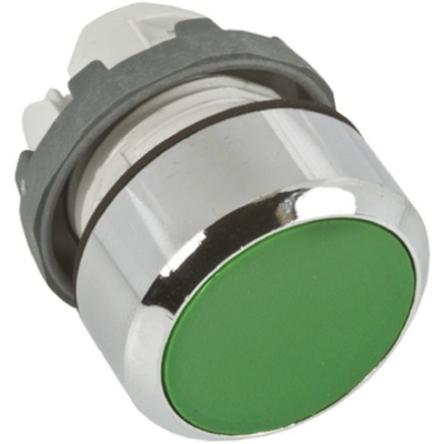 ABB Round Green Push Button Head - Momentary Modular Series, 22mm Cutout, Round