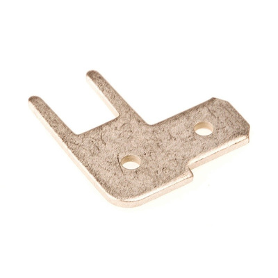 TE Connectivity, FASTON .187 Silver Uninsulated Spade Connector, 4.8 x 0.8mm Tab Size