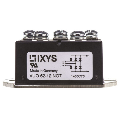 IXYS Bridge Rectifier Module, 63A, 1200V, 3-phase, 5-Pin