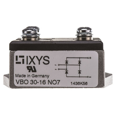 IXYS Bridge Rectifier Module, 35A, 1600V, 4-Pin
