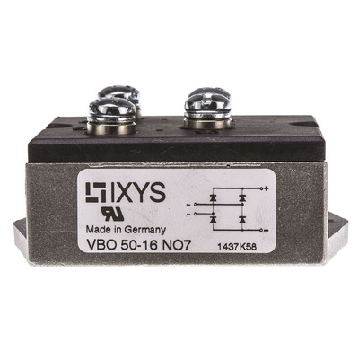 IXYS Bridge Rectifier Module, 50A, 1600V, 4-Pin