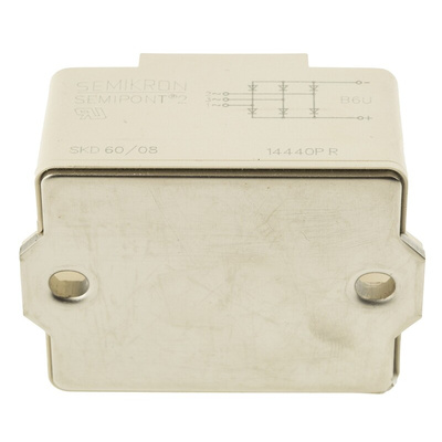 Semikron Bridge Rectifier Module, 60A, 800V, 3-phase, 4-Pin