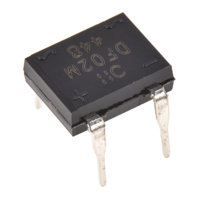 Diodes Inc Bridge Rectifier, 1A, 200V, 4-Pin