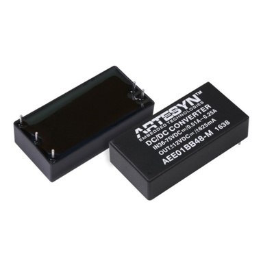 Artesyn AEE15W-M 15W Isolated DC-DC Converter Through Hole, Voltage in 9 → 18 V dc, Voltage out ±12V dc Medical