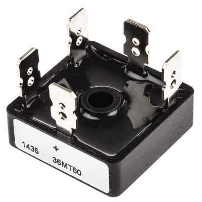 Vishay Bridge Rectifier, 35A, 600V, 3-phase, 5-Pin