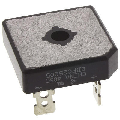 Vishay Bridge Rectifier, 25A, 50V, 4-Pin