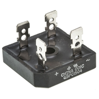 Vishay Bridge Rectifier, 15A, 400V, 4-Pin