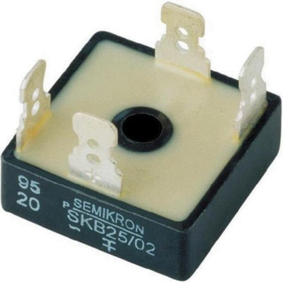 Semikron Bridge Rectifier, 17A, 800V, 4-Pin