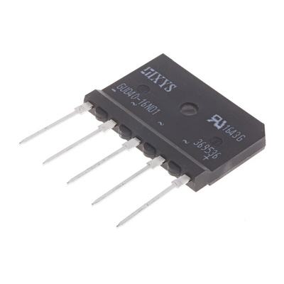 IXYS Bridge Rectifier, 40A, 1700V, 3-phase, 5-Pin