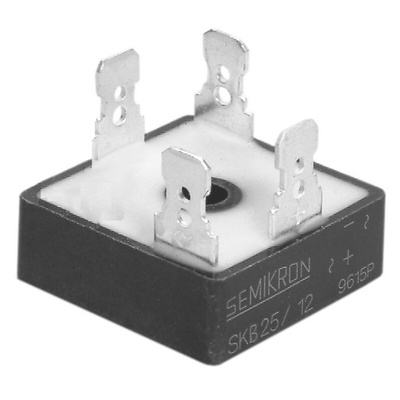 Semikron Bridge Rectifier, 35A, 1200V, 4-Pin