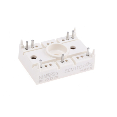 Semikron Bridge Rectifier Module, 70A, 800V, 3-phase, 7-Pin