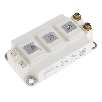 Semikron SKM400GB126D Dual Half Bridge IGBT Module, 470 A 1200 V, 7-Pin SEMITRANS3, Panel Mount