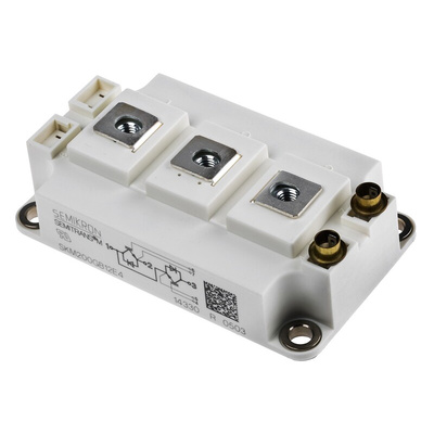 Semikron SKM200GB12E4 Dual Half Bridge IGBT Module, 314 A 1200 V, 7-Pin SEMITRANS3, Panel Mount