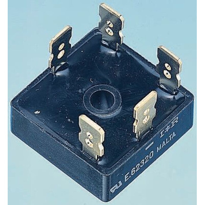 Vishay Bridge Rectifier, 25A, 100V, 3-phase, 5-Pin