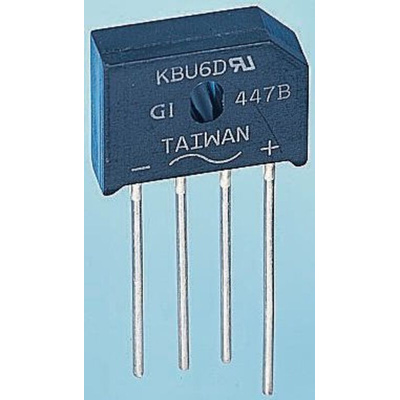 Vishay Bridge Rectifier, 4A, 1000V, 4-Pin