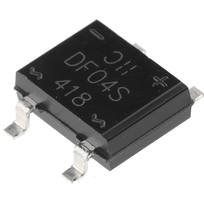 Diodes Inc Bridge Rectifier, 1A, 400V, 4-Pin