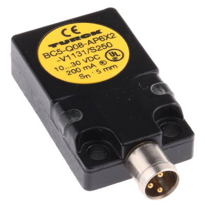 Turck Capacitive sensor - Block, PNP Output, 5 mm Detection, IP67, M8 - 3 Pin Terminal